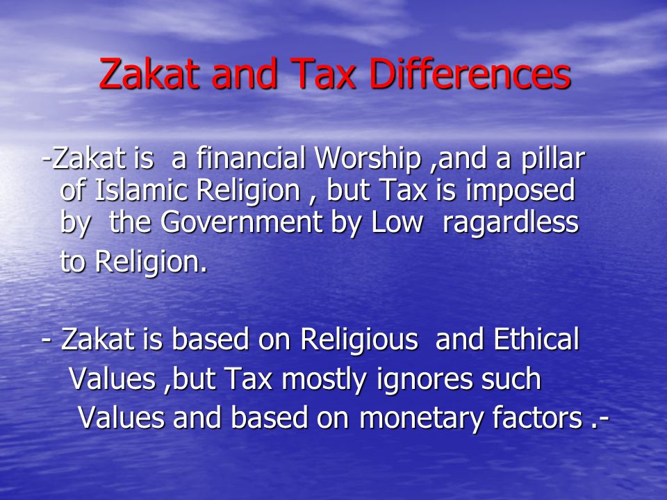 Zakat and tax